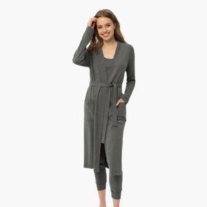 Under The Canopy Lightweight Organic Cotton Charcoal Robe Women’s Size XL/XXL